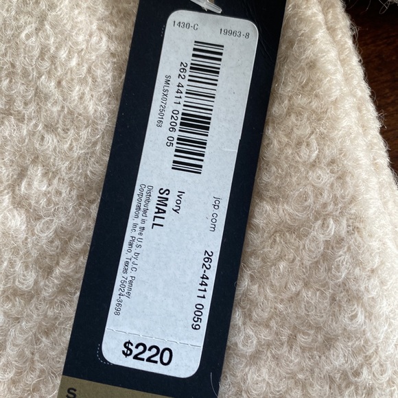 Women’s Worthington Ivory Short Overcoat. Sz S Double breasted - gold buttons. - Picture 11 of 13